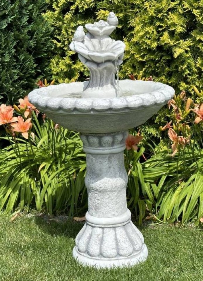 Casa Padrino Gartenbrunnen Casa Padrino Barock Springbrunnen Grau Ø 63 x H. 109 cm von Casa Padrino