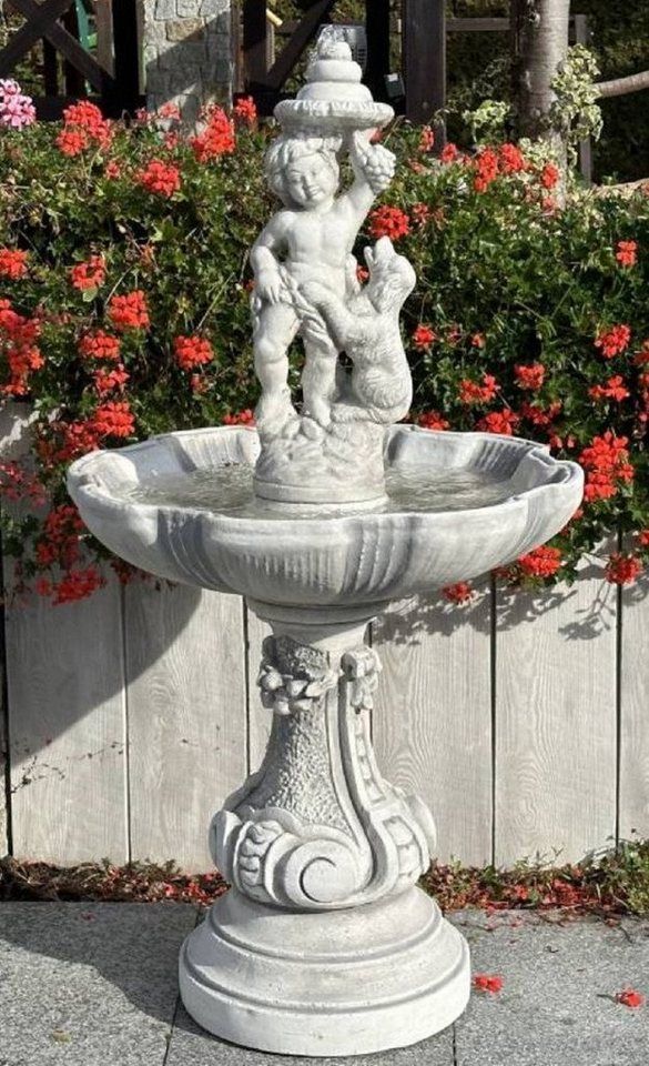 Casa Padrino Gartenbrunnen Casa Padrino Barock Springbrunnen Grau Ø 73 x H. 139 cm von Casa Padrino