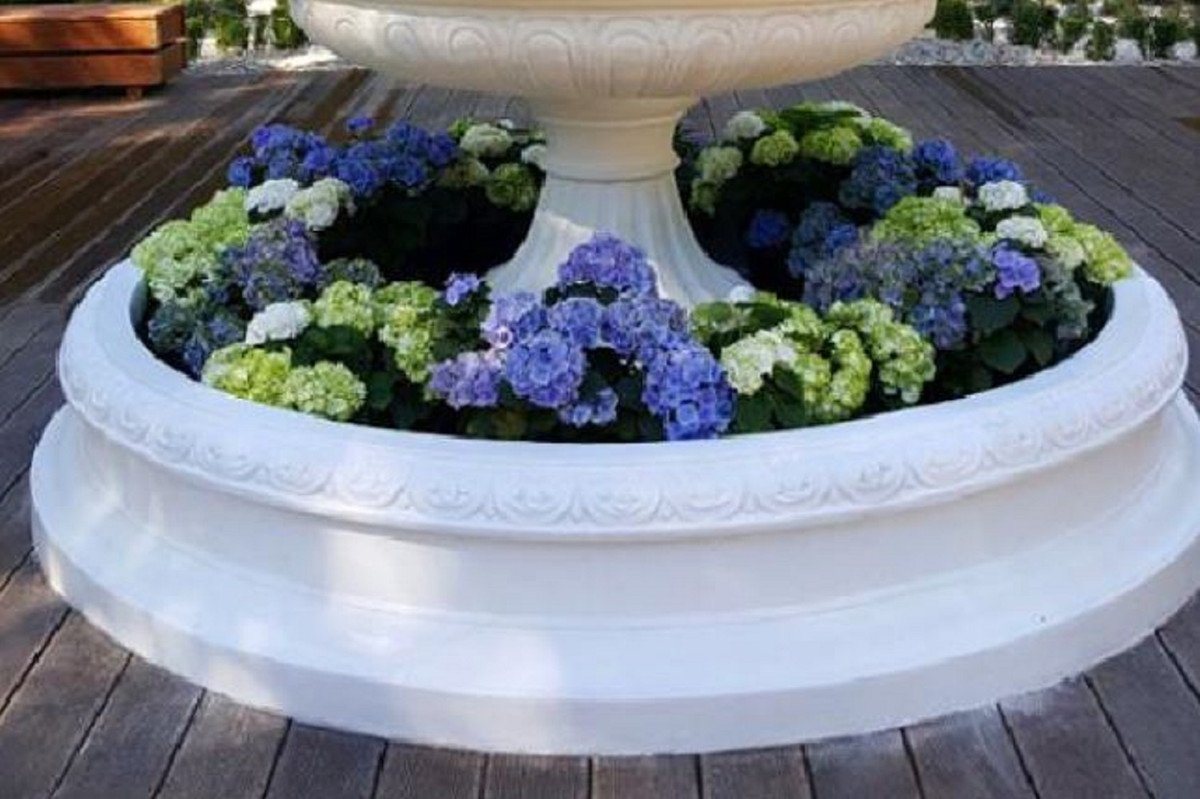 Casa Padrino Gartenbrunnen Casa Padrino Barock Springbrunnen Umrandung Weiß Ø 240 x H. 38 cm - Prunkvolle Gartenbrunnen Umrandung - Barockstil Brunnen Umrandung - Gartendeko im Barockstil - Barock Garten Accessoires Casa Padrino Gartenbrunnen Casa Padrino Barock Springbrunnen Umrandung Weiß Ø 240 x H. 38 cm - Prunkvolle Gartenbrunnen Umrandung - Barockstil Brunnen Umrandung - Gartendeko im Barockstil - Barock Garten Accessoires von Casa Padrino