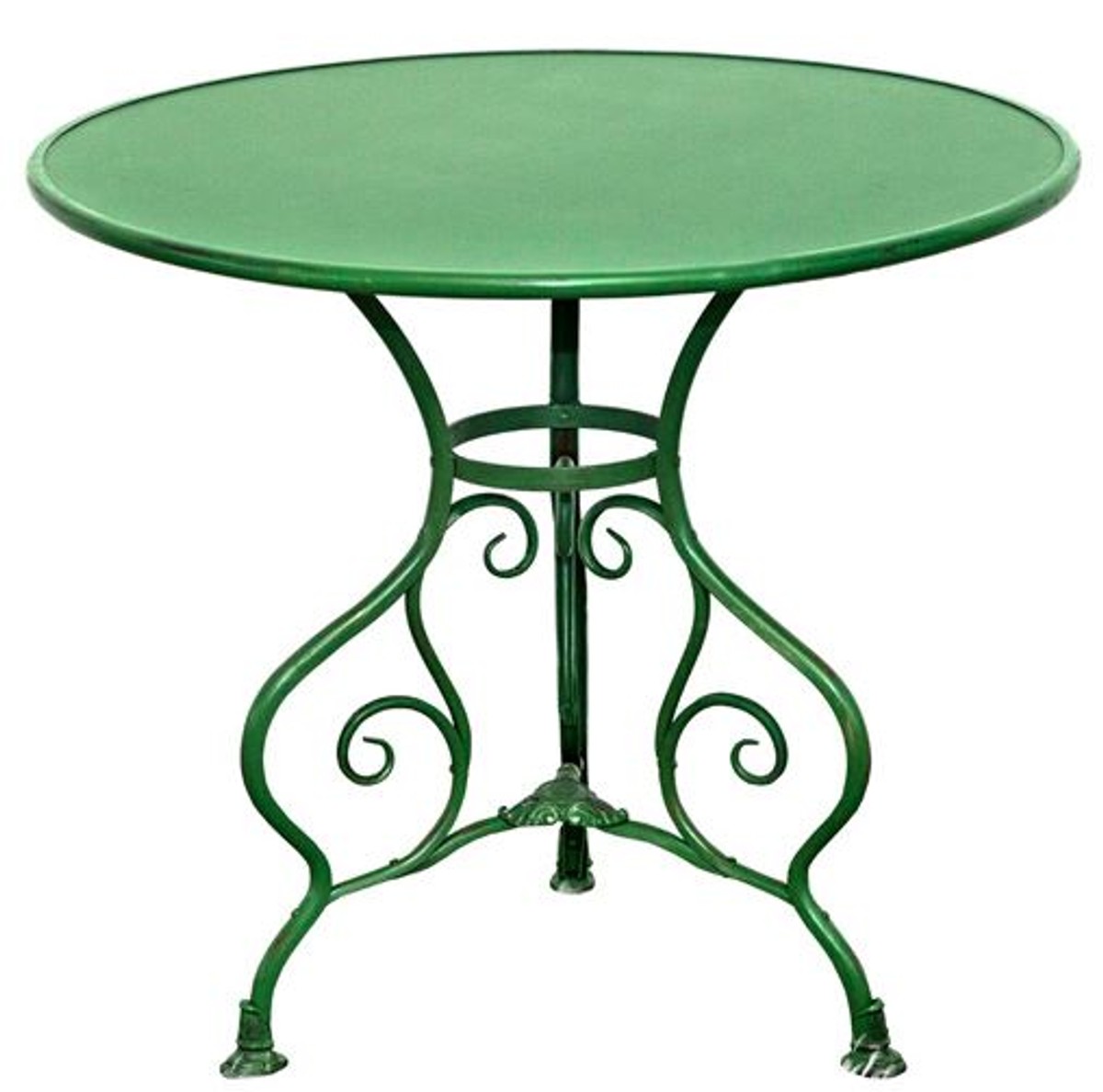 Casa Padrino Gartentisch Grün Durchmesser 80 x H. 70 cm - Schmiedeeisen Tisch Casa Padrino Gartentisch Grün Durchmesser 80 x H. 70 cm - Schmiedeeisen Tisch von Casa Padrino