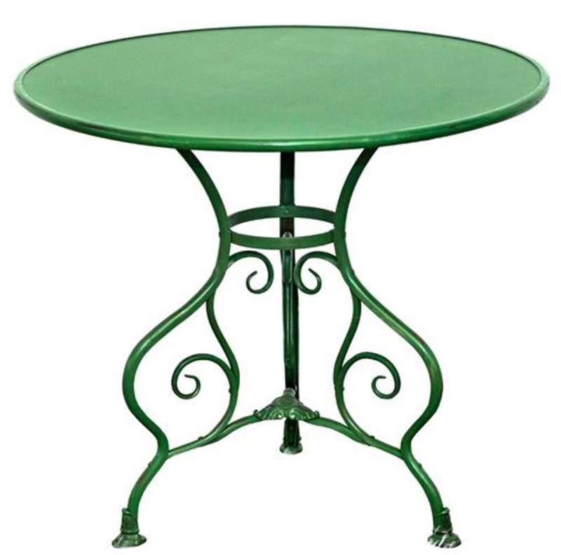 Casa Padrino Gartentisch Grün Durchmesser 80 x H. 70 cm - Schmiedeeisen Tisch Casa Padrino Gartentisch Grün Durchmesser 80 x H. 70 cm - Schmiedeeisen Tisch von Casa Padrino
