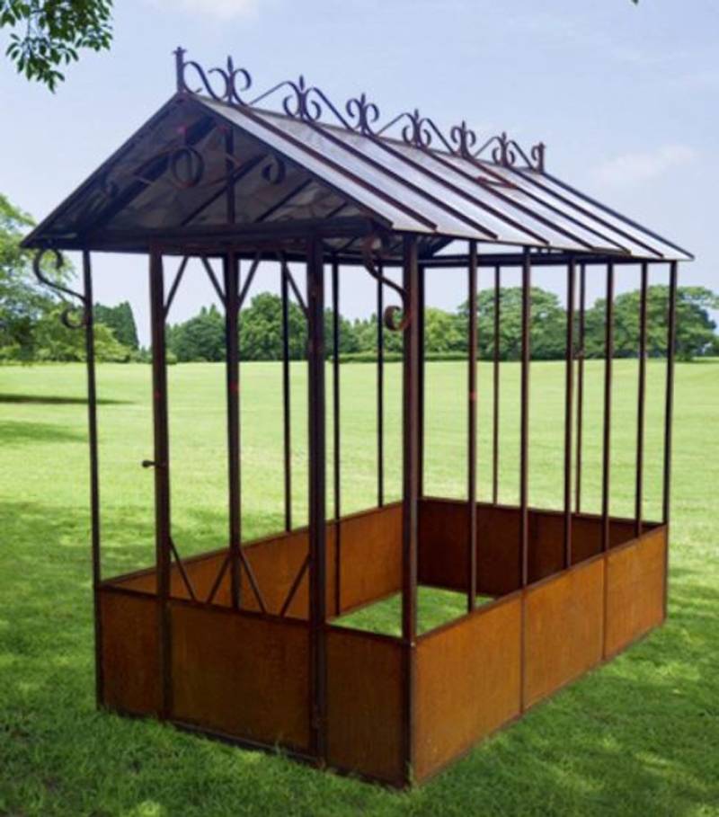 Casa Padrino GewÃ¤chshaus 150 x 245 x H. 265 cm - Alle Farben - GewÃ¤chshaus aus Schmiedeeisen verzinkt von Casa Padrino