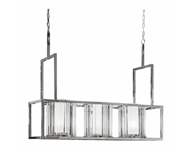 Casa Padrino Hängeleuchte Casa Padrino Metall Hängeleuchte mit Glas Lampenschirmen Silber 120 cm Casa Padrino Hängeleuchte Casa Padrino Metall Hängeleuchte mit Glas Lampenschirmen Silber 120 cm von Casa Padrino