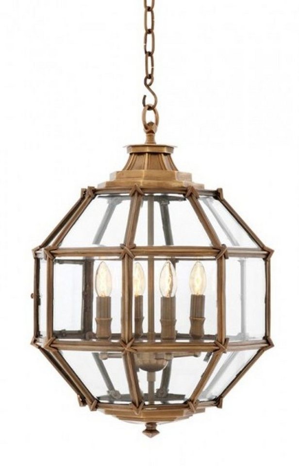 Casa Padrino Hängeleuchte Luxus Laterne - Luxus Messing Hängeleuchte Durchmesser 43 x H 63 cm von Casa Padrino
