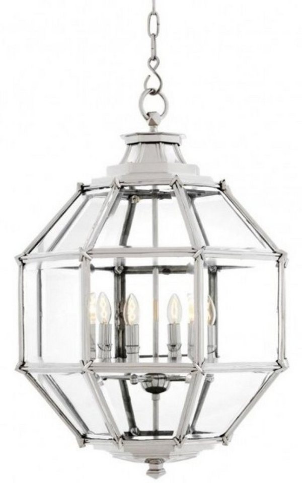 Casa Padrino Hängeleuchte Luxus Laterne - Luxus Nickel Hängeleuchte Durchmesser 60 x H 85 cm Casa Padrino Hängeleuchte Luxus Laterne - Luxus Nickel Hängeleuchte Durchmesser 60 x H 85 cm von Casa Padrino