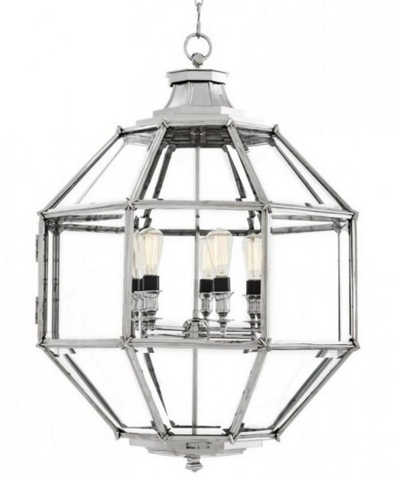 Casa Padrino Hängeleuchte Luxus Laterne - Luxus Nickel Hängeleuchte Durchmesser 80 x H 98 cm Casa Padrino Hängeleuchte Luxus Laterne - Luxus Nickel Hängeleuchte Durchmesser 80 x H 98 cm von Casa Padrino