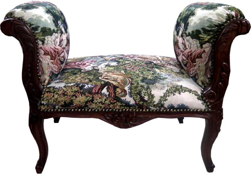 Casa Padrino Hocker Barock Schemel Hocker Gobelin / Braun - Sitzbank - Möbel Antik Stil Casa Padrino Hocker Barock Schemel Hocker Gobelin / Braun - Sitzbank - Möbel Antik Stil von Casa Padrino