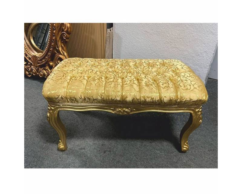 Casa Padrino Hocker Casa Padrino Barock Hocker mit Muster Gold 75 cm - Barock Möbel Casa Padrino Hocker Casa Padrino Barock Hocker mit Muster Gold 75 cm - Barock Möbel von Casa Padrino