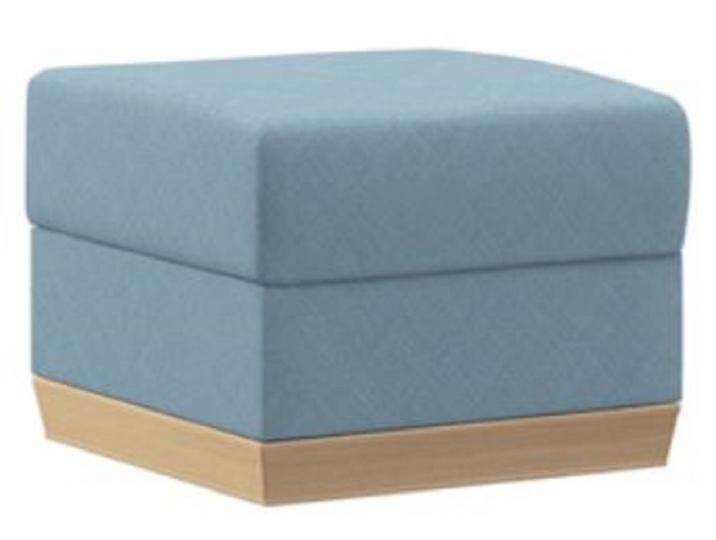Casa Padrino Hocker Hellblau / Naturfarben 60 x 60 x H. 46 cm - Moderner Wohnzimmer Sitzhocker - Fußhocker - Wohnzimmer Möbel von Casa Padrino