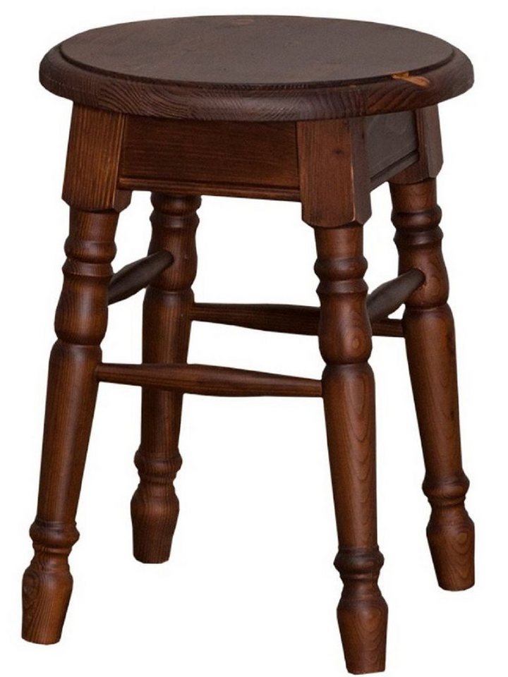Casa Padrino Hocker Landhausstil Hocker Braun 35 x 35 x H. 45 cm - Massivholz Sitzhocker im Landhausstil von Casa Padrino