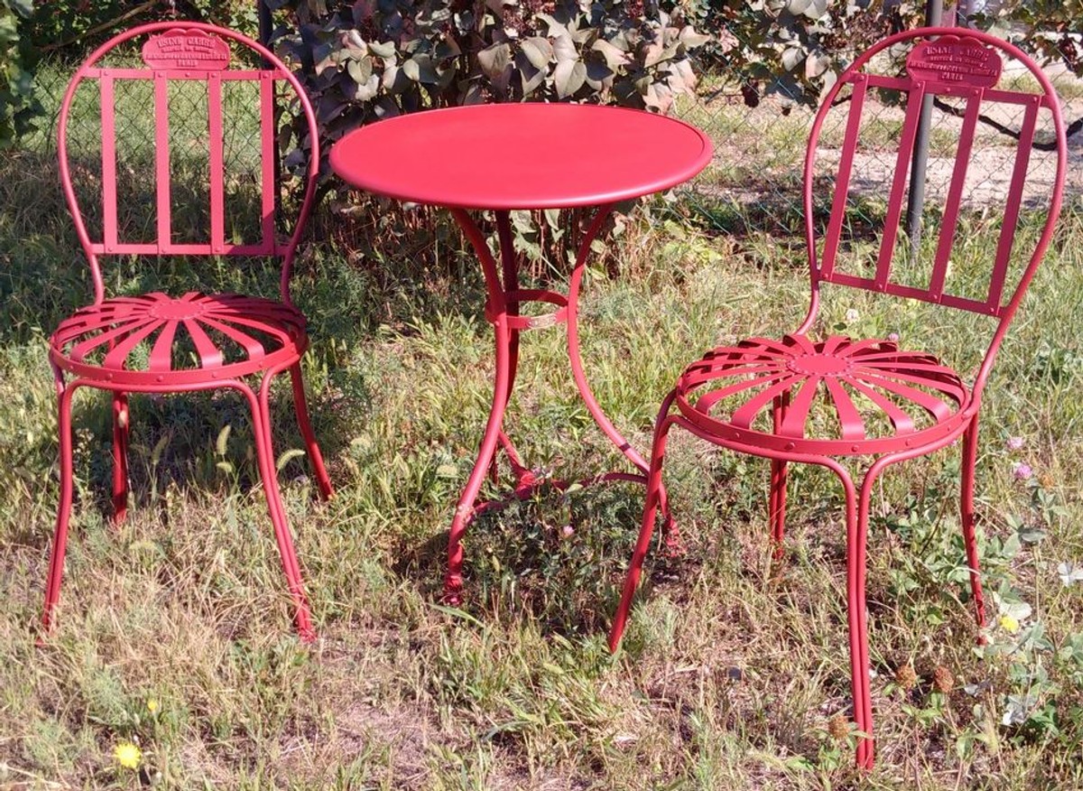 Casa Padrino Jugendstil Gartenmöbel Set - verschiedene Farben - Gartentisch & 2 Gartenstühle im Jugendstil Casa Padrino Jugendstil Gartenmöbel Set - verschiedene Farben - Gartentisch & 2 Gartenstühle im Jugendstil von Casa Padrino