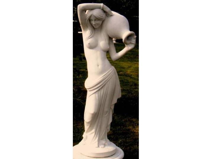 Casa Padrino Jugendstil Wasserspeier Skulptur Frau mit Krug 44 x 33 x H. 120 cm - Gartendeko Figur - Special! von Casa Padrino