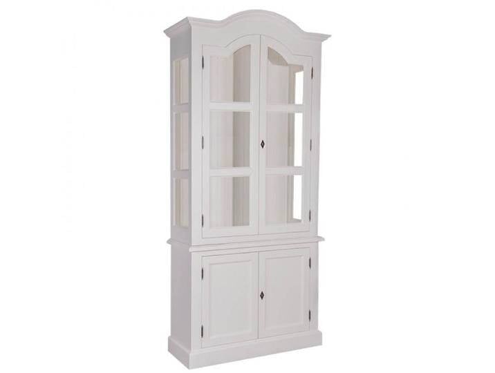 Casa Padrino Jugendstil Wohnzimmer Schrank Küchenschrank Weiß 104 x H 220 cm- Esszimmer Schrank Barock Antik Landhaus Stil von Casa Padrino