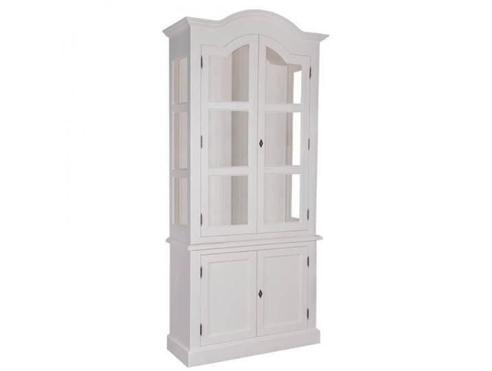 Casa Padrino Jugendstil Wohnzimmer Schrank Küchenschrank Weiß 104 x H 220 cm- Esszimmer Schrank Barock Antik Landhaus Stil von Casa Padrino