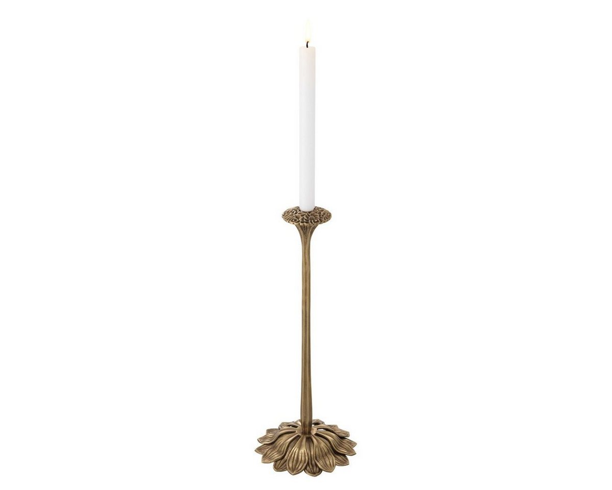 Casa Padrino Kerzenhalter Luxus Kerzenhalter Vintage Messingfarben / Schwarz 19 x H. 47 cm - Luxus Qualität von Casa Padrino