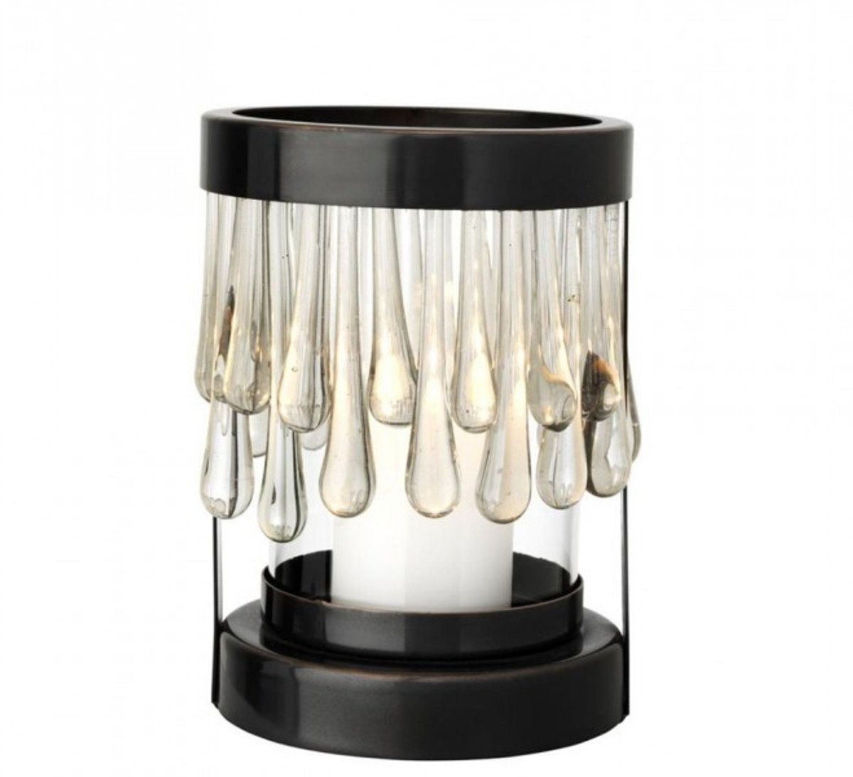 Casa Padrino Kerzenleuchter Art Deco Kerzenleuchter Bronze Durchmesser 14 x H. 20 cm - Luxus Kollektion von Casa Padrino