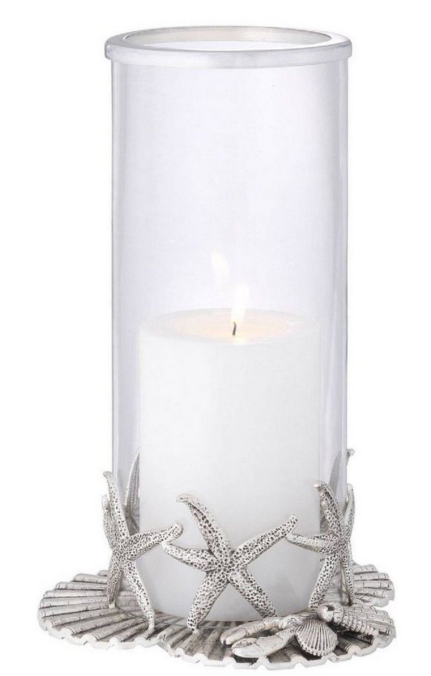 Casa Padrino Kerzenleuchter Luxus Kerzenleuchter Antik Silber Ø 20,5 x H. 31,5 cm - Luxus Deko Accessoires von Casa Padrino