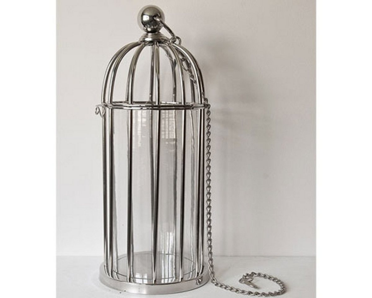 Casa Padrino Kerzenleuchter Luxus Kerzenleuchter Messing vernickelt im Vogelkäfig Design 25 x H. 56 cm - Hotel Restaurant Accessoires Windlicht Ständer Hurricane Casa Padrino Kerzenleuchter Luxus Kerzenleuchter Messing vernickelt im Vogelkäfig Design 25 x H. 56 cm - Hotel Restaurant Accessoires Windlicht Ständer Hurricane von Casa Padrino