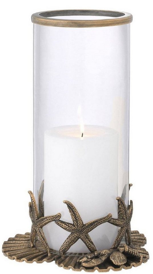 Casa Padrino Kerzenleuchter Luxus Kerzenleuchter Vintage Messingfarben Ø 20,5 x H. 31,5 cm - Luxus Deko Accessoires von Casa Padrino