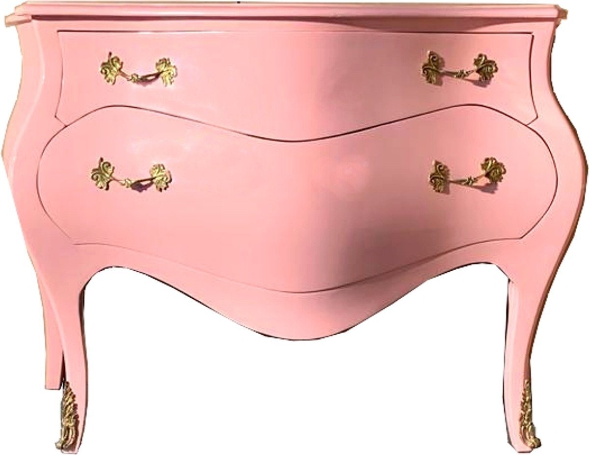 Casa Padrino Kommode Casa Padrino Barock Kommode 120 cm Rosa / Gold - Sideboards Barockmöbel von Casa Padrino