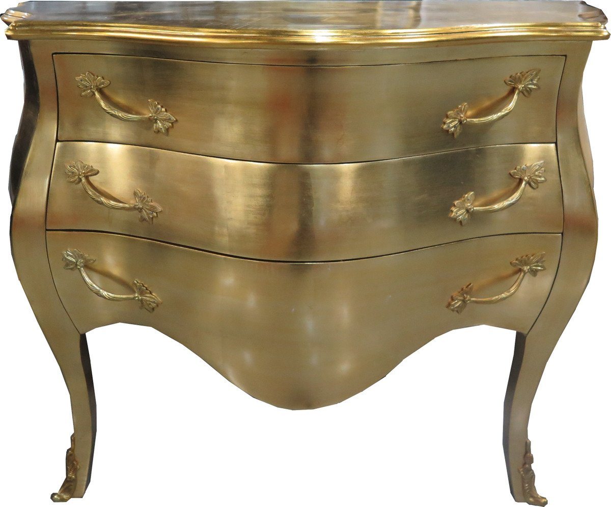 Casa Padrino Kommode Casa Padrino Barock Kommode Gold 100 cm - Antik Stil Möbel - Kommoden Schubladen Schrank von Casa Padrino
