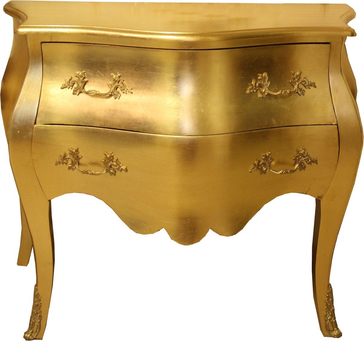 Casa Padrino Kommode Casa Padrino Barock Kommode Gold 100 cm mit 2 Schubladen - Antik Stil Möbel Wohnzimmer von Casa Padrino