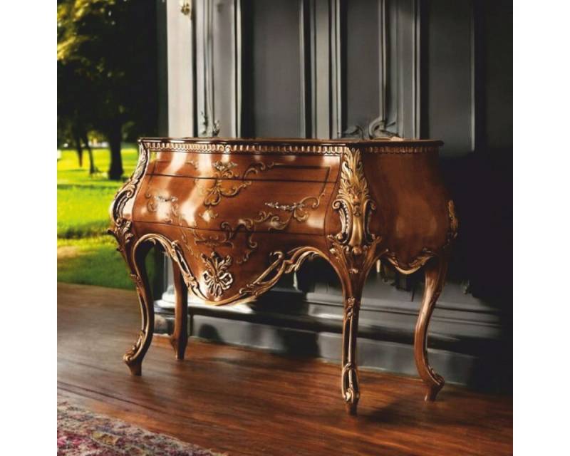 Casa Padrino Kommode Casa Padrino Luxus Barock Kommode Braun / Gold 155 cm - Made in Italy Casa Padrino Kommode Casa Padrino Luxus Barock Kommode Braun / Gold 155 cm - Made in Italy von Casa Padrino