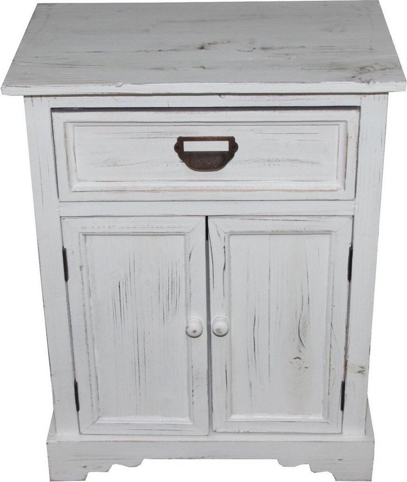 Casa Padrino Kommode Casa Padrino Shabby Chic Landhaus Stil Kommode mit Schubladen Antik Weiß B 50 cm, H 64 cm - Antik Kommode von Casa Padrino