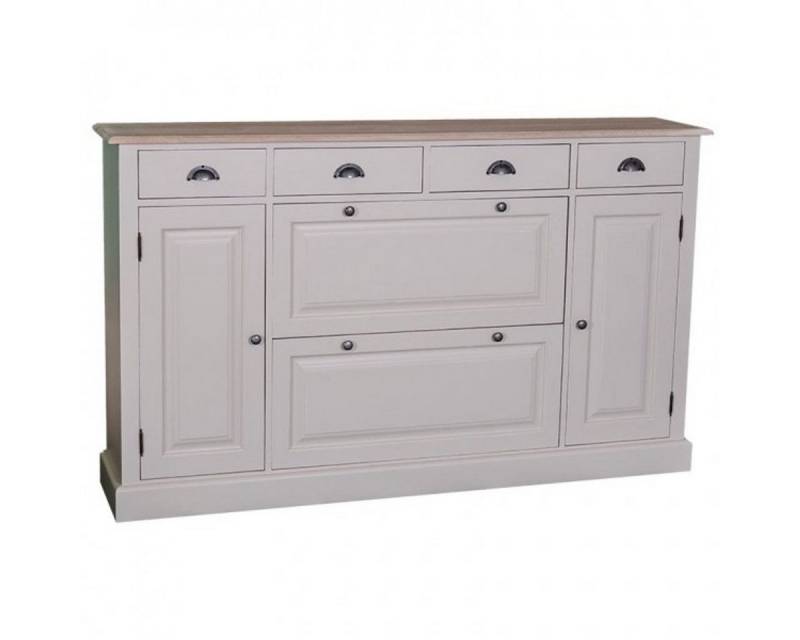 Casa Padrino Kommode Shabby Chic Landhaus Stil Sideboard Schuhschrank - Dielen Schrank von Casa Padrino