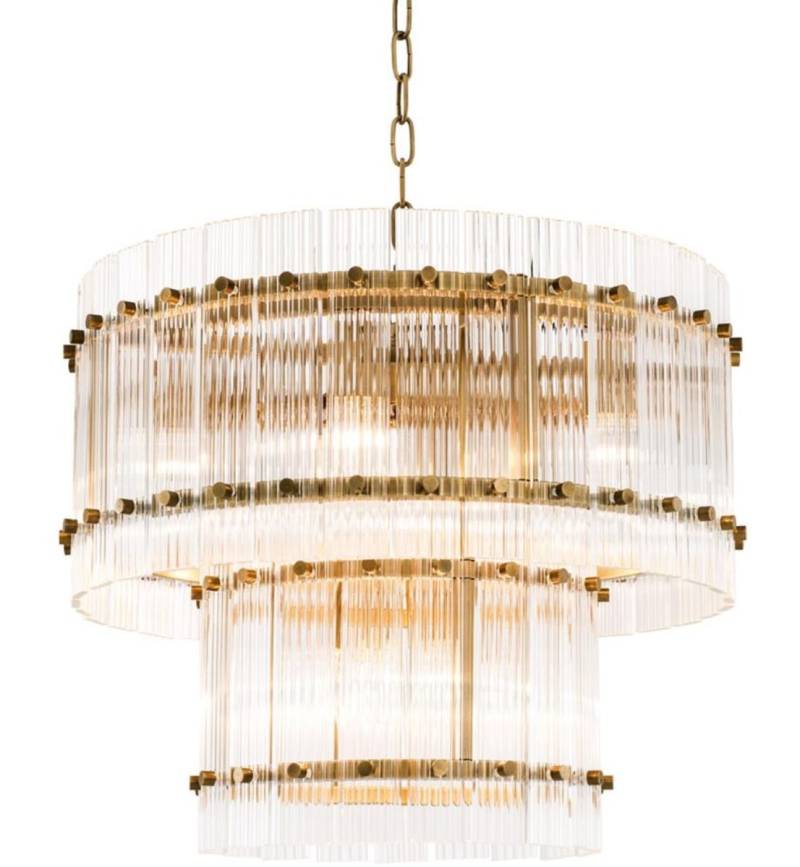 Casa Padrino Kronleuchter Antik Messing à 57 x H. 47 cm - Runder Luxus Kronleuchter Casa Padrino Kronleuchter Antik Messing à 57 x H. 47 cm - Runder Luxus Kronleuchter von Casa Padrino