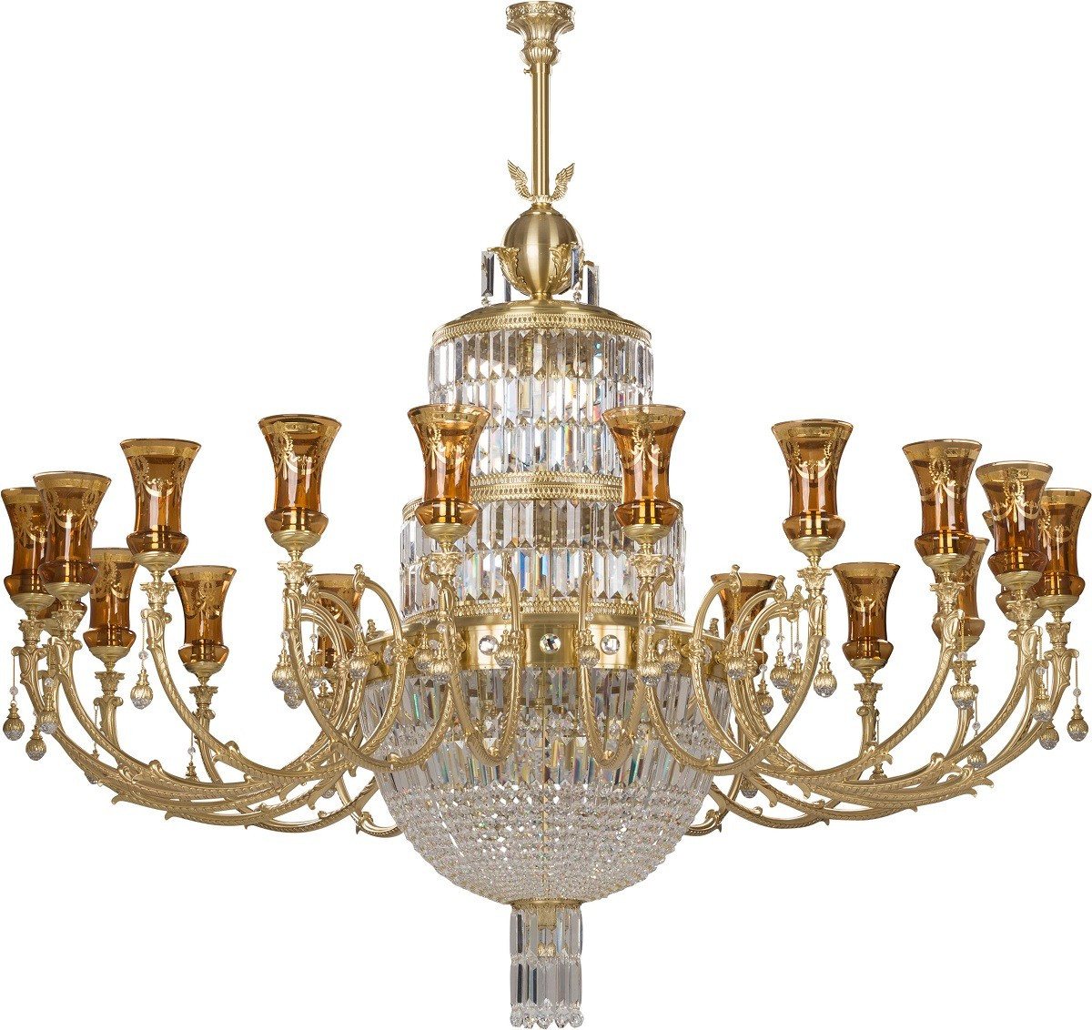 Casa Padrino Kronleuchter Casa Padrino Luxus Barock Kristall Kronleuchter Gold Ø 190 x H. 180 cm Casa Padrino Kronleuchter Casa Padrino Luxus Barock Kristall Kronleuchter Gold Ø 190 x H. 180 cm von Casa Padrino