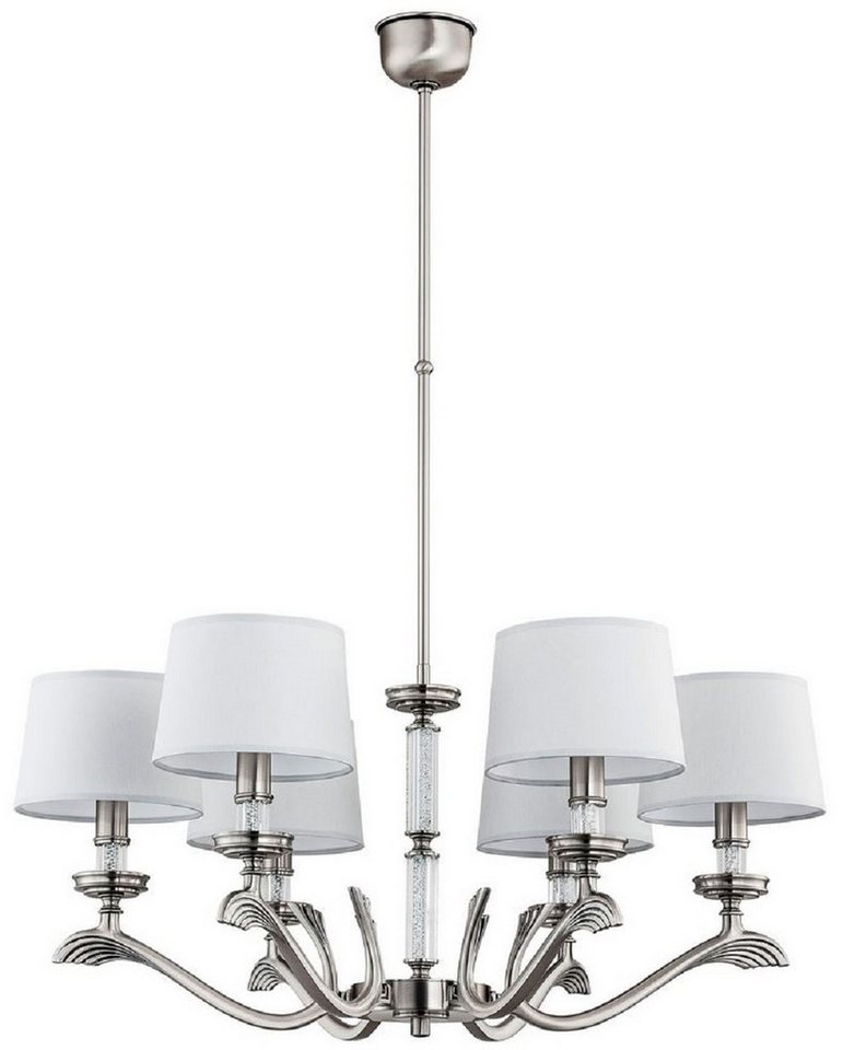 Casa Padrino Kronleuchter Casa Padrino Luxus Barock Kronleuchter Matt Silber / Weiß Ø 76 cm von Casa Padrino