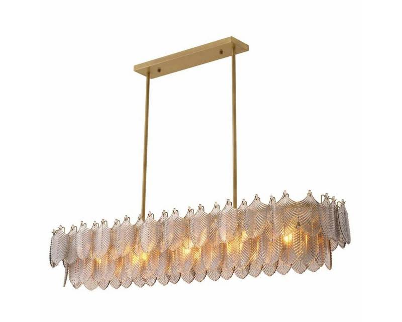 Casa Padrino Kronleuchter Casa Padrino Luxus Wohnzimmer Kronleuchter Messing / Grau 140 cm Casa Padrino Kronleuchter Casa Padrino Luxus Wohnzimmer Kronleuchter Messing / Grau 140 cm von Casa Padrino