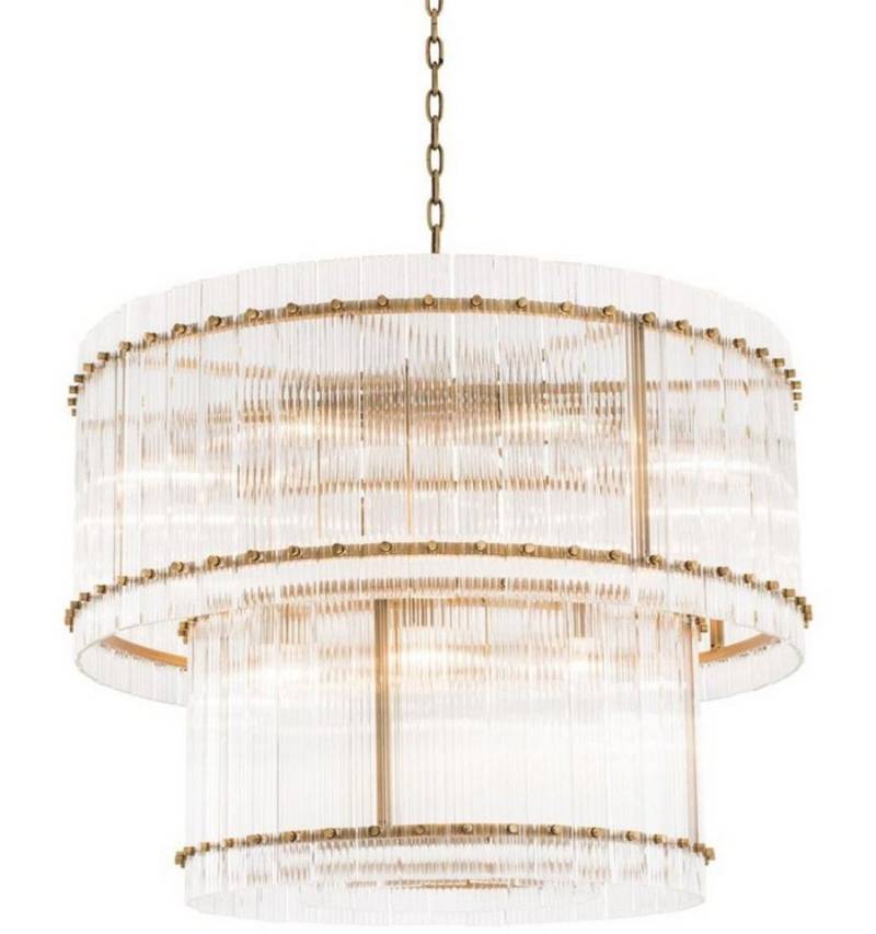 Casa Padrino Kronleuchter Kronleuchter Antik Messing Ø 93 x H. 70 cm - Runder Luxus Kronleuchter Casa Padrino Kronleuchter Kronleuchter Antik Messing Ø 93 x H. 70 cm - Runder Luxus Kronleuchter von Casa Padrino