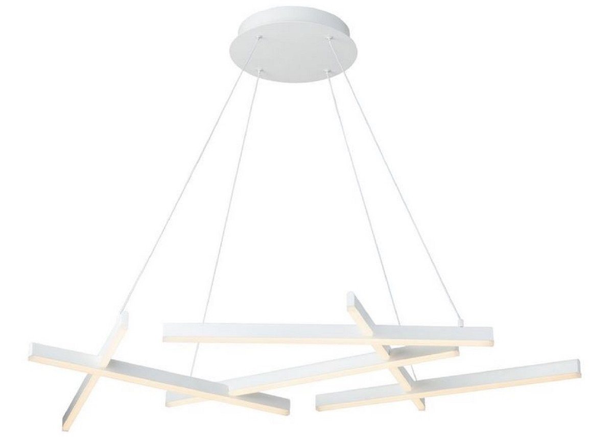 Casa Padrino LED Deckenleuchte Designer LED Hängeleuchte Weiß 101 x 66 x H. 5,5 cm - Luxus Kollektion von Casa Padrino