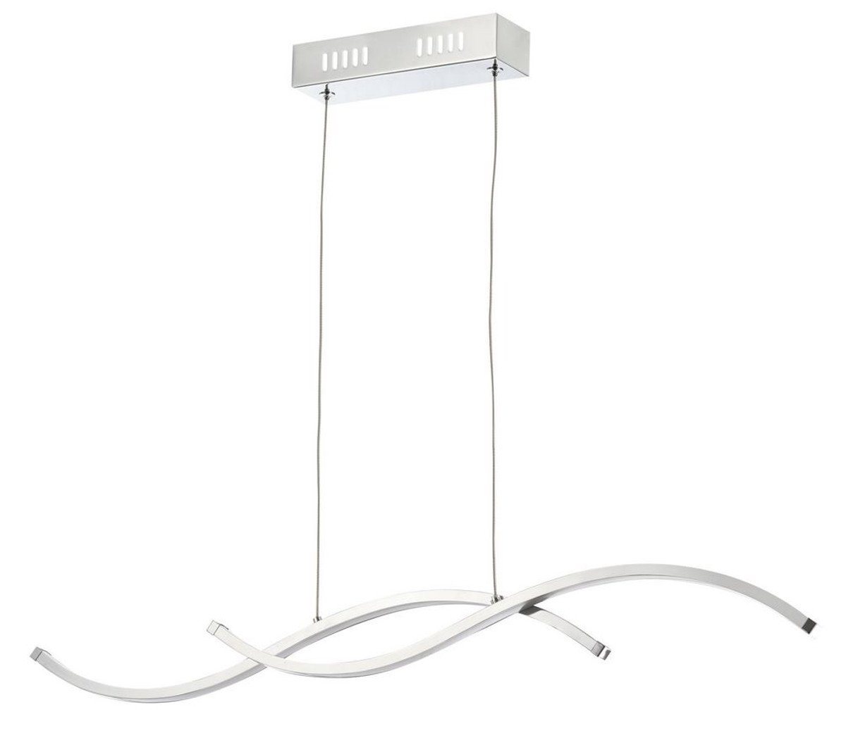 Casa Padrino LED Deckenleuchte Wohnzimmer LED-Hängeleuchte Silber 70 x H. 6,8 cm - Designermöbel von Casa Padrino
