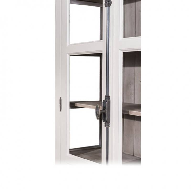 Casa Padrino Landhaus Vitrinen Schrank KÃ¼chenschrank 109 x H 210 cm- Esszimmer Schrank Wohnzimmer Antik Landhaus Stil von Casa Padrino