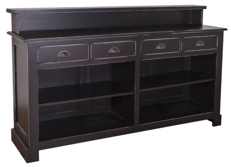 Casa Padrino Landhausstil Barschrank Antik Stil Schwarz 180 x 51 x H. 107 cm - Möbel im Landhausstil Casa Padrino Landhausstil Barschrank Antik Stil Schwarz 180 x 51 x H. 107 cm - Möbel im Landhausstil von Casa Padrino