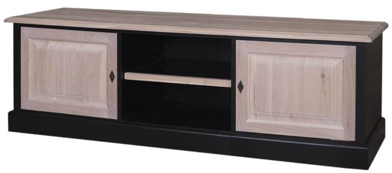 Casa Padrino Landhausstil Fernsehschrank Schwarz / Naturfarben 180 x 46 x H. 56 cm - TV Sideboard im Landhausstil Casa Padrino Landhausstil Fernsehschrank Schwarz / Naturfarben 180 x 46 x H. 56 cm - TV Sideboard im Landhausstil von Casa Padrino