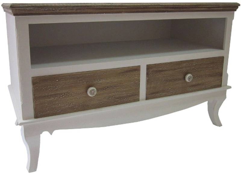 Casa Padrino Landhausstil Fernsehschrank Weià / Braun 100 x 42 x H. 61 cm - Handgefertigter Wohnzimmer TV Schrank im Landhausstil Casa Padrino Landhausstil Fernsehschrank Weià / Braun 100 x 42 x H. 61 cm - Handgefertigter Wohnzimmer TV Schrank im Landhausstil von Casa Padrino