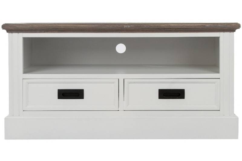 Casa Padrino Landhausstil Fernsehschrank Weià / Braun 99 x 40 x H. 51 cm - Handgefertigter Wohnzimmer TV Schrank im Landhausstil Casa Padrino Landhausstil Fernsehschrank Weià / Braun 99 x 40 x H. 51 cm - Handgefertigter Wohnzimmer TV Schrank im Landhausstil von Casa Padrino