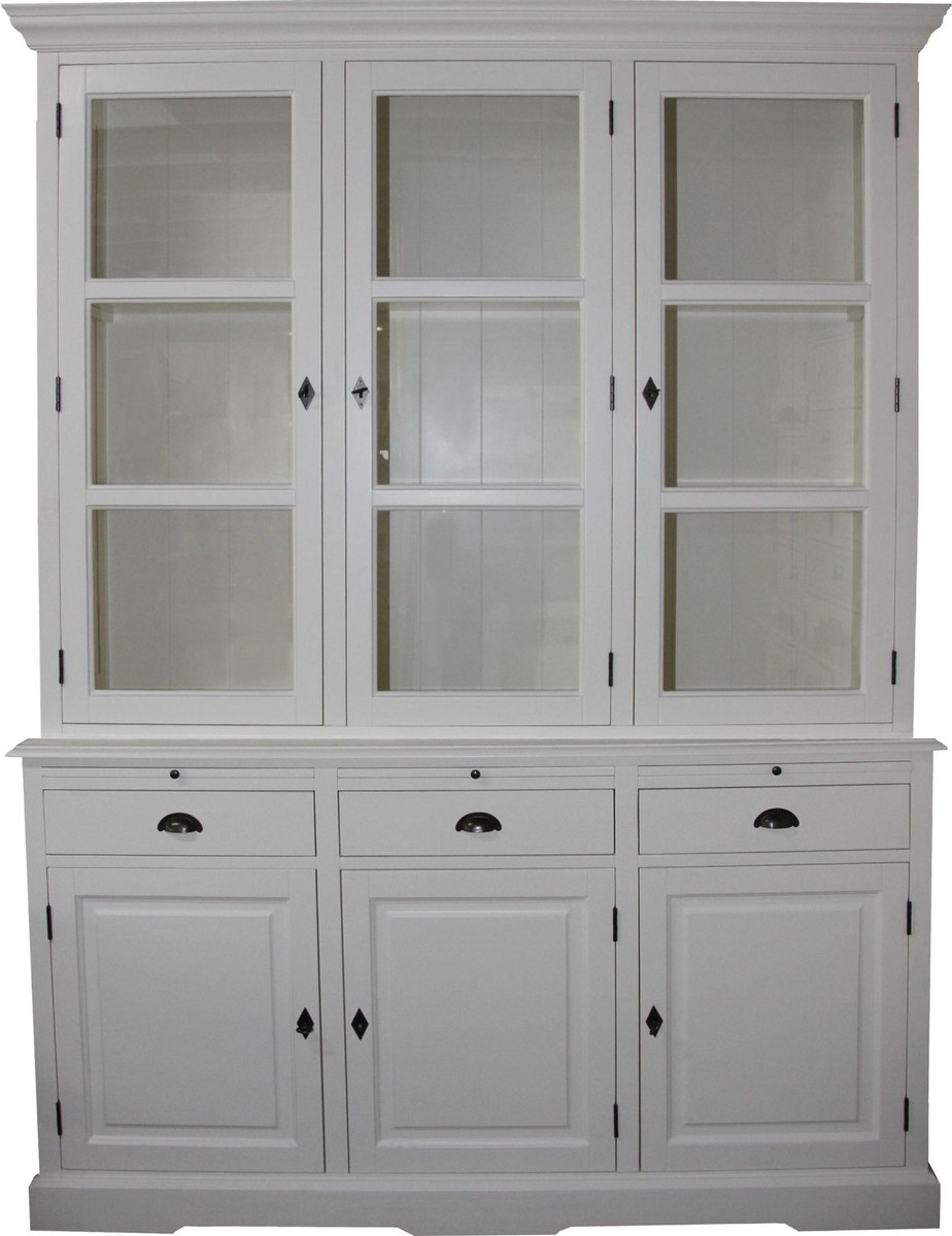 Casa Padrino Landhausstil KÃ¼chenschrank Weiss 167 x 51 x H. 219 cm - 2 Teiliger KÃ¼chenschrank von Casa Padrino