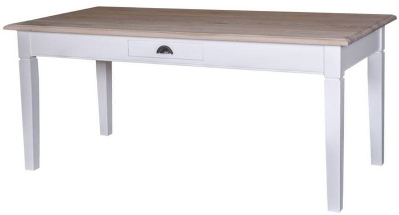 Casa Padrino Landhausstil Küchentisch Weià / Naturfarben - Verschiedene GröÃen - Landhausstil Esstisch mit Schublade Casa Padrino Landhausstil Küchentisch Weià / Naturfarben - Verschiedene GröÃen - Landhausstil Esstisch mit Schublade von Casa Padrino