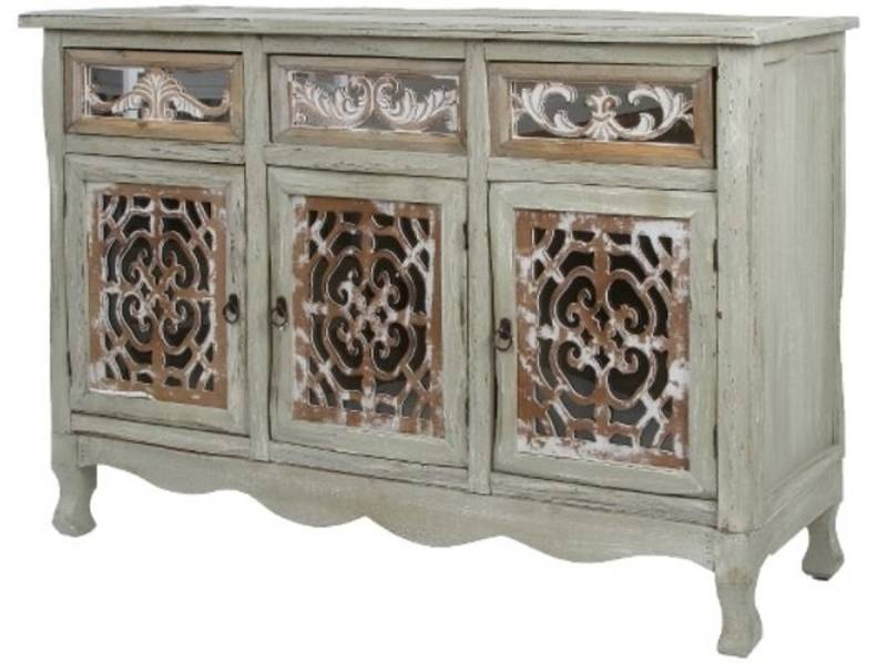 Casa Padrino Landhausstil Kommode mit 3 Türen und 3 Schubladen Antik Grau / Antik Braun 120 x 40 x H. 79 cm - Handgefertigte Anrichte im Landhausstil Casa Padrino Landhausstil Kommode mit 3 Türen und 3 Schubladen Antik Grau / Antik Braun 120 x 40 x H. 79 cm - Handgefertigte Anrichte im Landhausstil von Casa Padrino