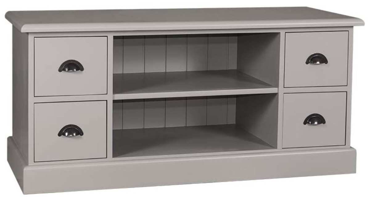 Casa Padrino Landhausstil Sideboard Grau 129 x 50 x H. 60 cm - Landhausstil Fernsehschrank Casa Padrino Landhausstil Sideboard Grau 129 x 50 x H. 60 cm - Landhausstil Fernsehschrank von Casa Padrino