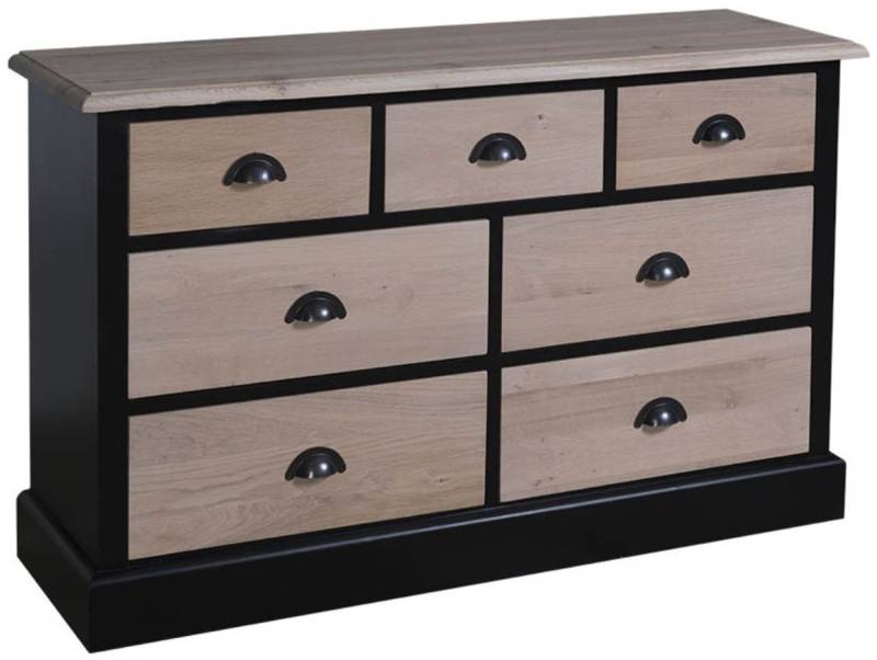 Casa Padrino Landhausstil Sideboard Schwarz / Naturfarben 122 x 38 x H. 75 cm - Möbel im Landhausstil Casa Padrino Landhausstil Sideboard Schwarz / Naturfarben 122 x 38 x H. 75 cm - Möbel im Landhausstil von Casa Padrino