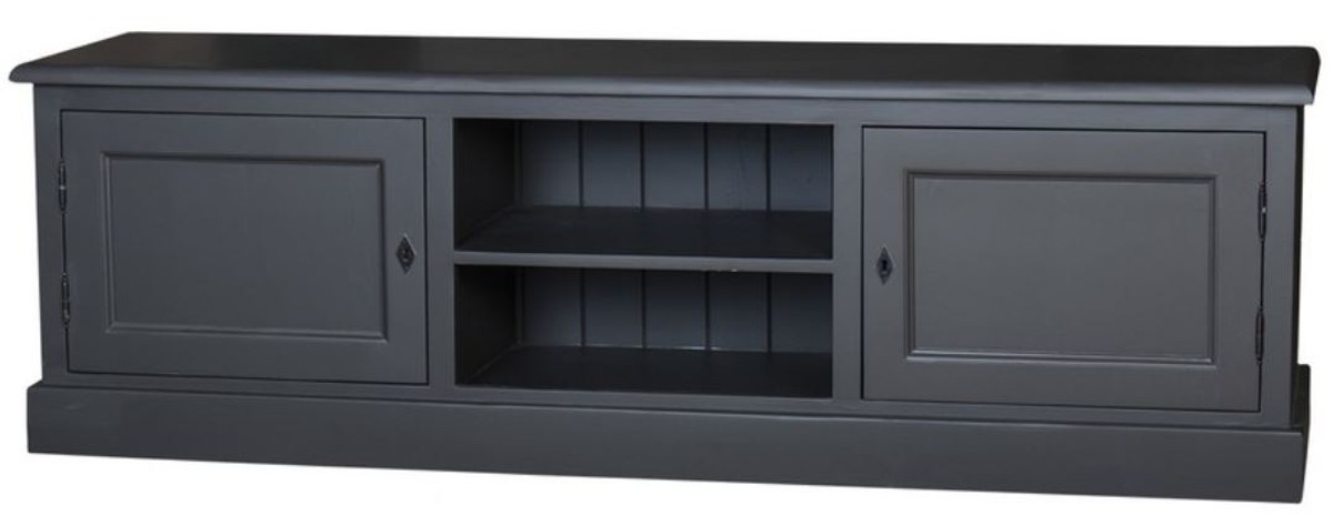 Casa Padrino Landhausstil Sideboard Schwarz 180 x 46 x H. 56 cm - Landhausstil Fernsehschrank Casa Padrino Landhausstil Sideboard Schwarz 180 x 46 x H. 56 cm - Landhausstil Fernsehschrank von Casa Padrino