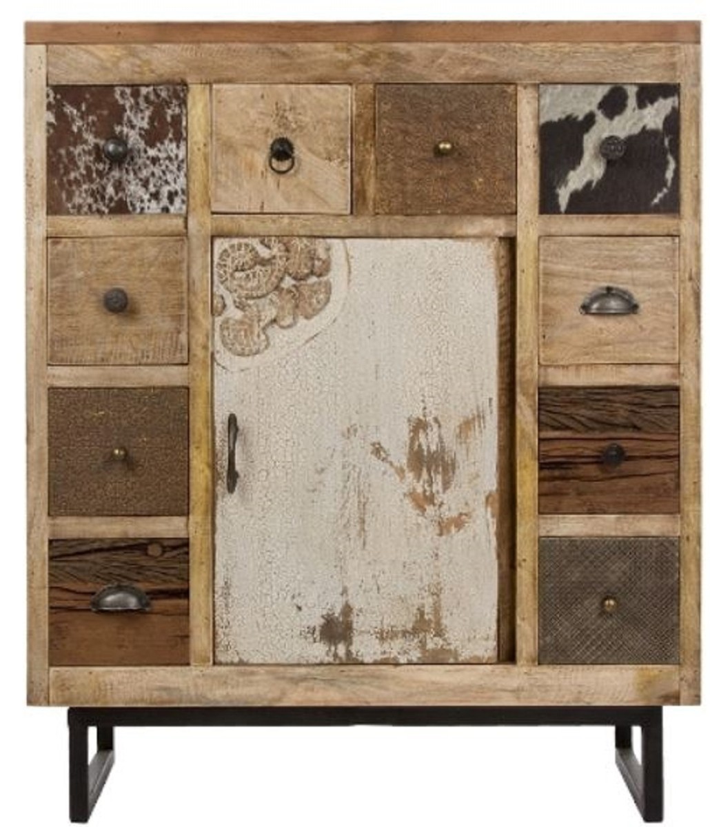 Casa Padrino Landhausstil Sideboard mit Tür und 10 Schubladen Naturfarben / Mehrfarbig 85 x 32 x H. 103 cm - Landhausstil Wohnzimmermöbel Casa Padrino Landhausstil Sideboard mit Tür und 10 Schubladen Naturfarben / Mehrfarbig 85 x 32 x H. 103 cm - Landhausstil Wohnzimmermöbel von Casa Padrino