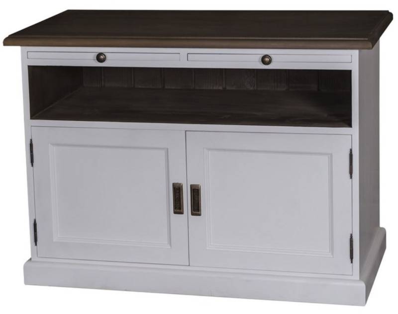 Casa Padrino Landhausstil TV Sideboard WeiÃ / Schwarz 180 x 46 x H. 56 cm - Wohnzimmer Fernsehschrank von Casa Padrino