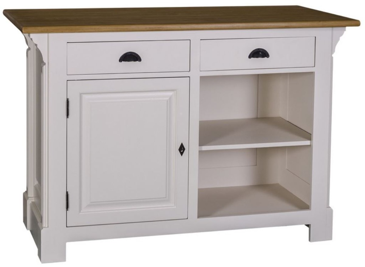 Casa Padrino Landhausstil Theke Hellgrau / Naturfarben 140 x 68 x H. 95 cm - Thekentisch mit Eichenholz Tischplatte Casa Padrino Landhausstil Theke Hellgrau / Naturfarben 140 x 68 x H. 95 cm - Thekentisch mit Eichenholz Tischplatte von Casa Padrino